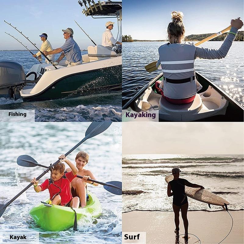 Fishing Kayak Paddle Leash - 조절 가능한 탄성 카약 낚싯대 끈
