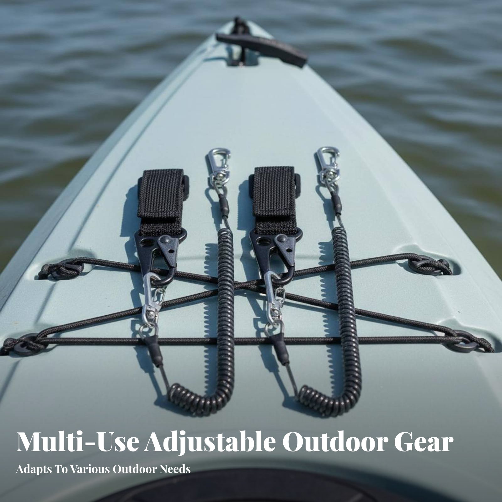수납식 낚싯대 줄 조절 가능한 코일형 낚시 끈 카약 패 - Fishing Kayak Paddle Leash 리뷰 및 가격